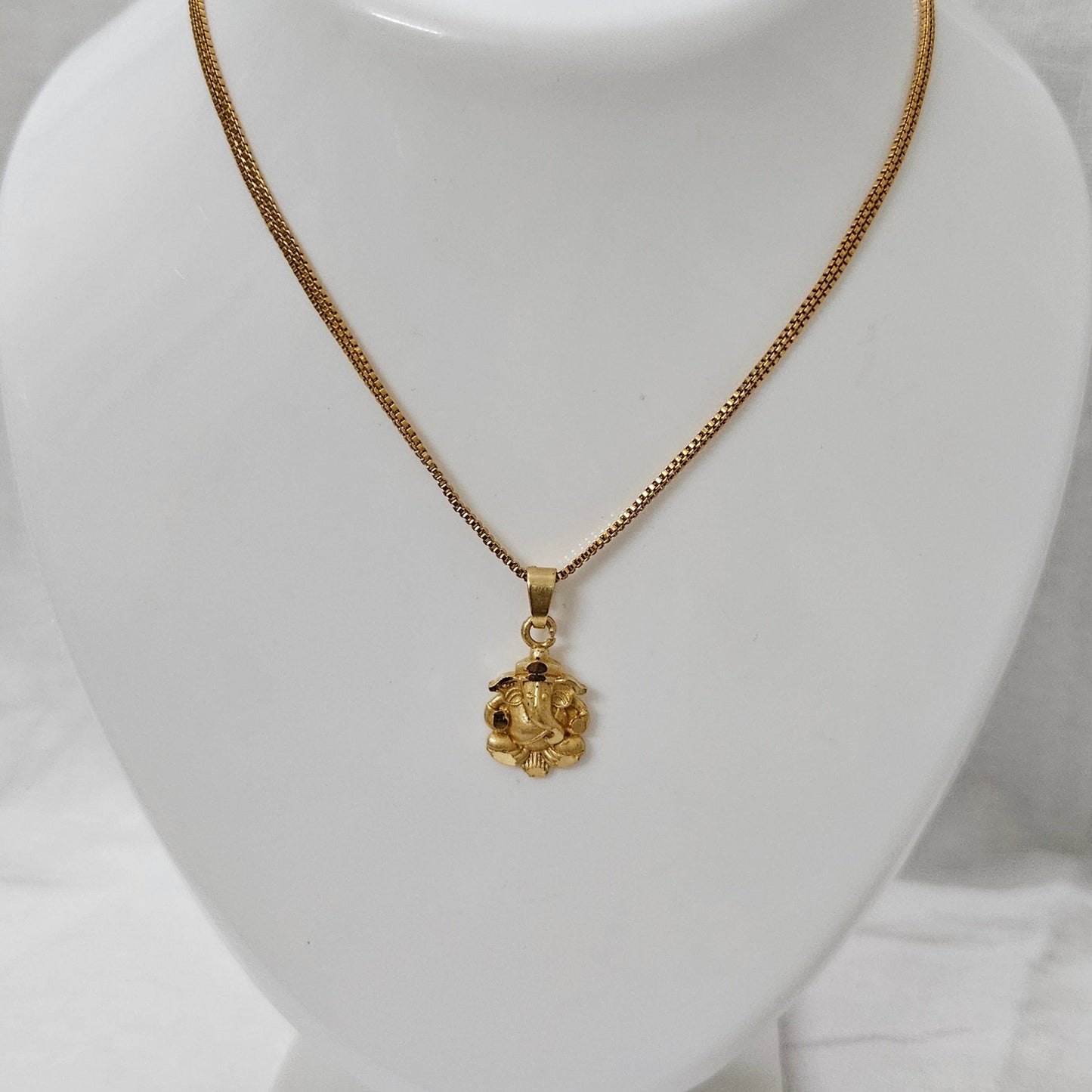 Divine Ganesha- Micro Gold Plated Ganesha Chain Pendant (Unisex)