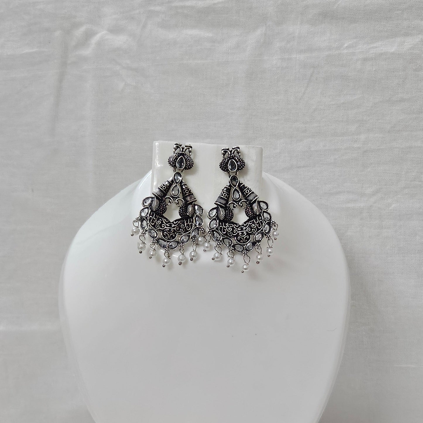 Antara- Silver Oxidised Earring for Girls & Women