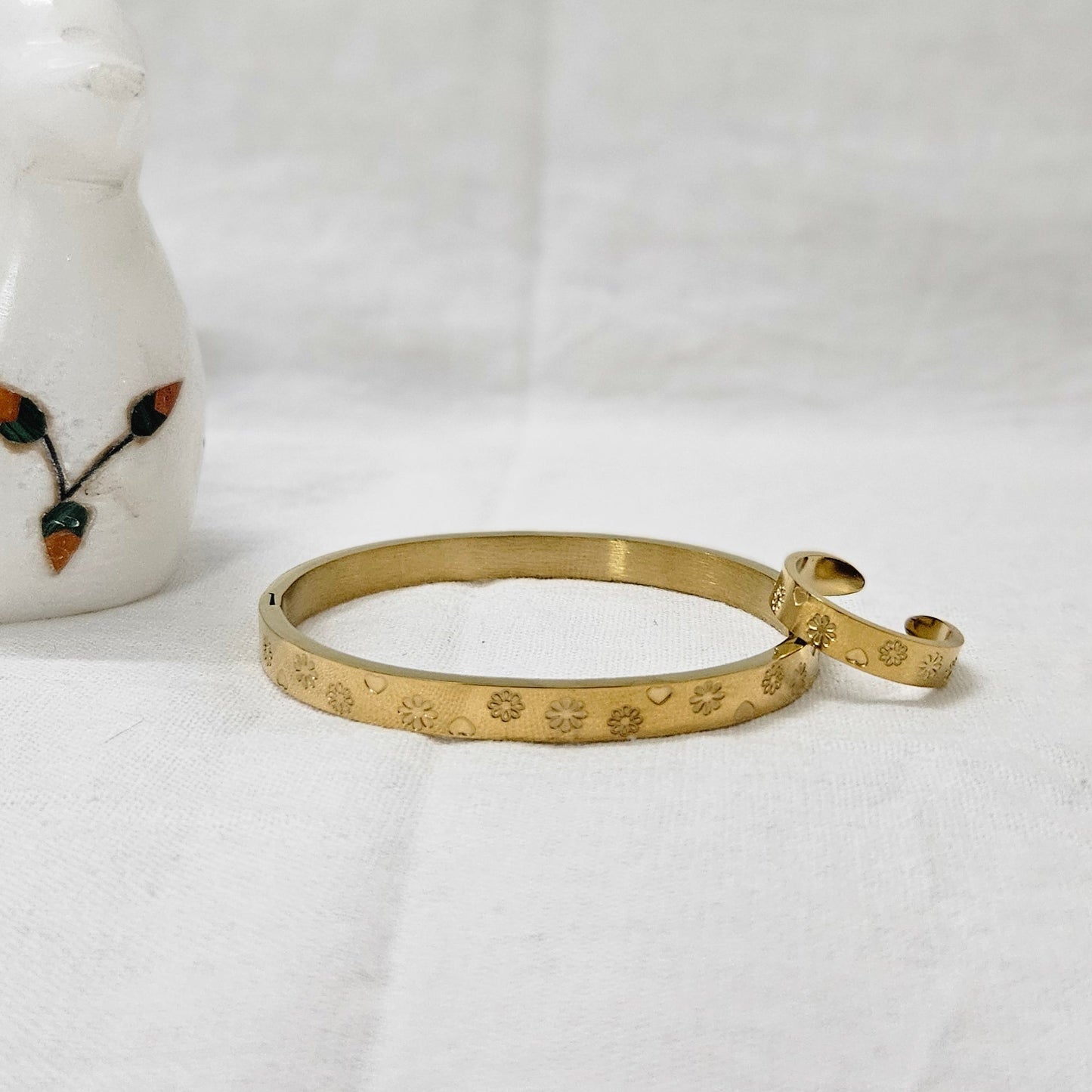 Evoque Duo- Anti-Tarnish Bracelet & Ring Set