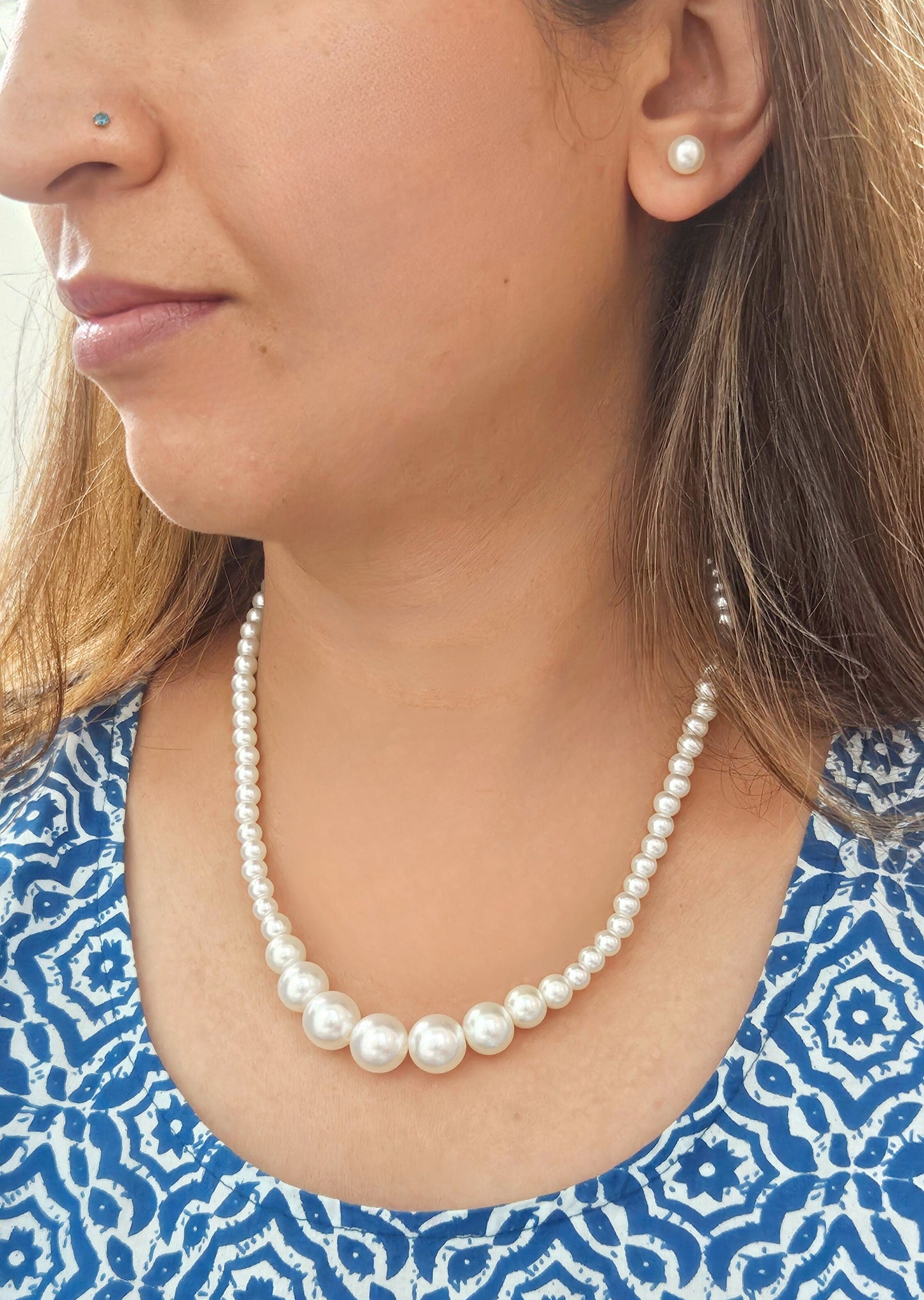Opula- Pearl Necklace Set for Girls & Women