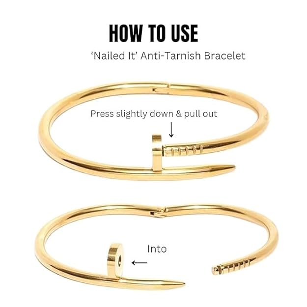 Shank- Anti-Tarnish Nail Design Bracelet