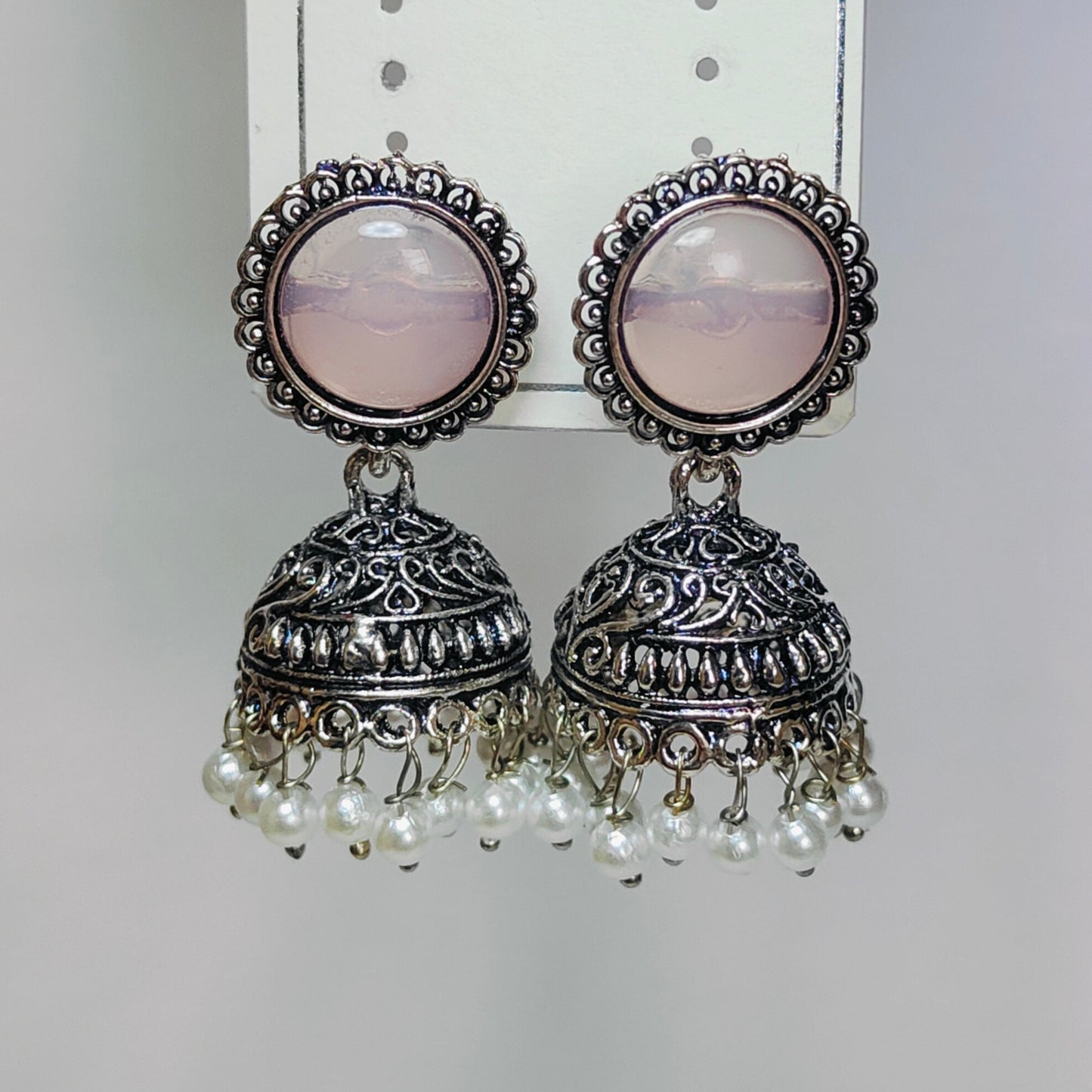 Jhumka: Earring for Women | German Silver | Stone | Pearl