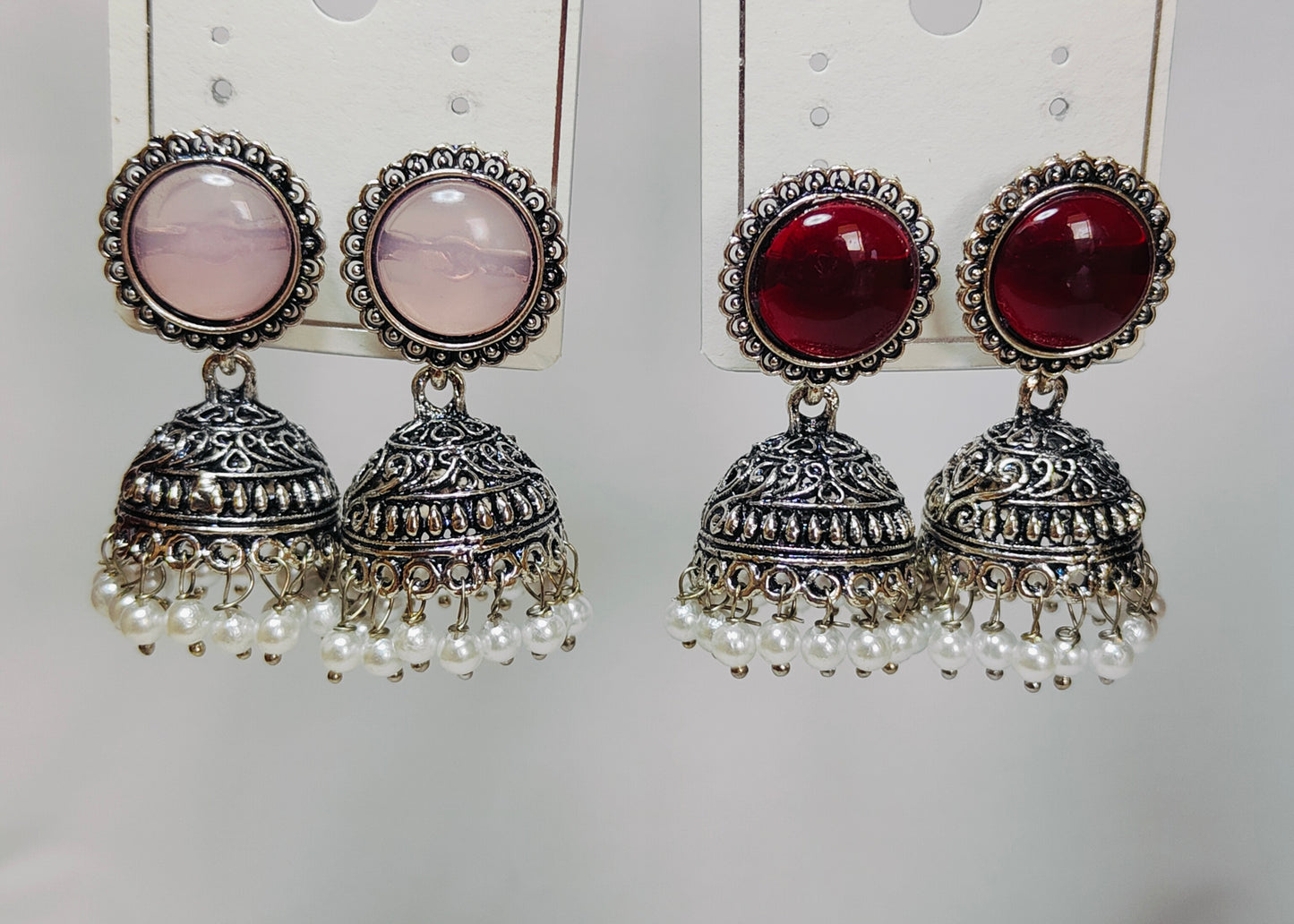 Jhumka: Earring for Women | German Silver | Stone | Pearl