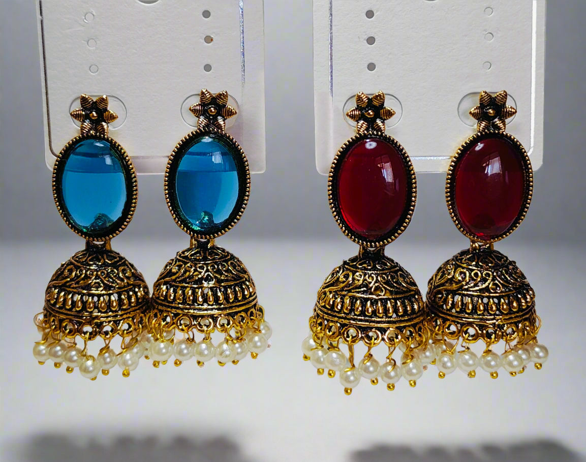 Arya : Jhumka for Women | Golden | Brass | Antique