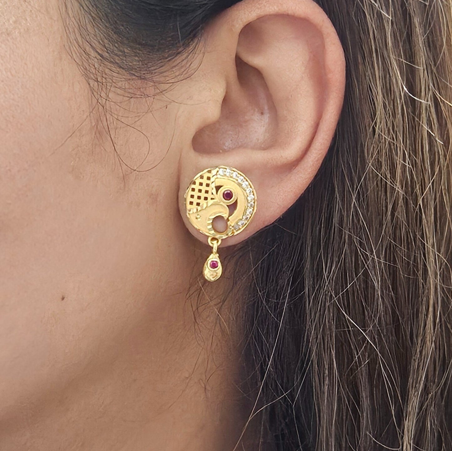 Myra- Micro Gold Plated AD Studded Earrings for Girls & Women