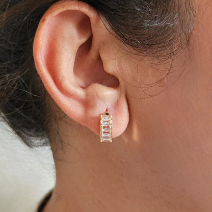 Zenvia- Rose Gold Hoops Earrings for Girls & Women