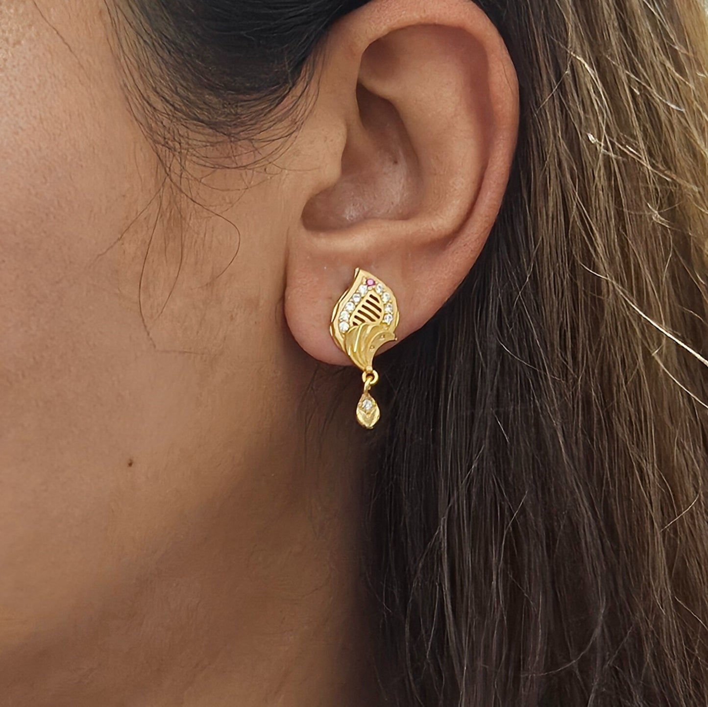 Anera- Micro Gold Plated AD Studded Earrings for Girls & Women
