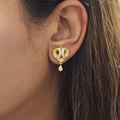 Elara- Micro Gold Plated AD Studded Earrings for Girls & Women