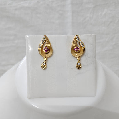 Orna- Micro Gold Plated AD Studded Earrings for Girls & Women