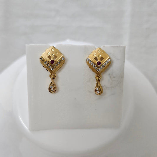 Niora- Micro Gold Plated AD Studded Earrings for Girls & Women