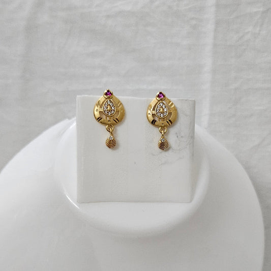 Cynra- Micro Gold Plated AD Studded Earrings for Girls & Women