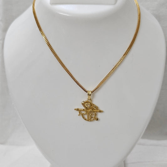 Raasika Glow- Micro Gold Plated Radha Chain Pendant (Unisex)