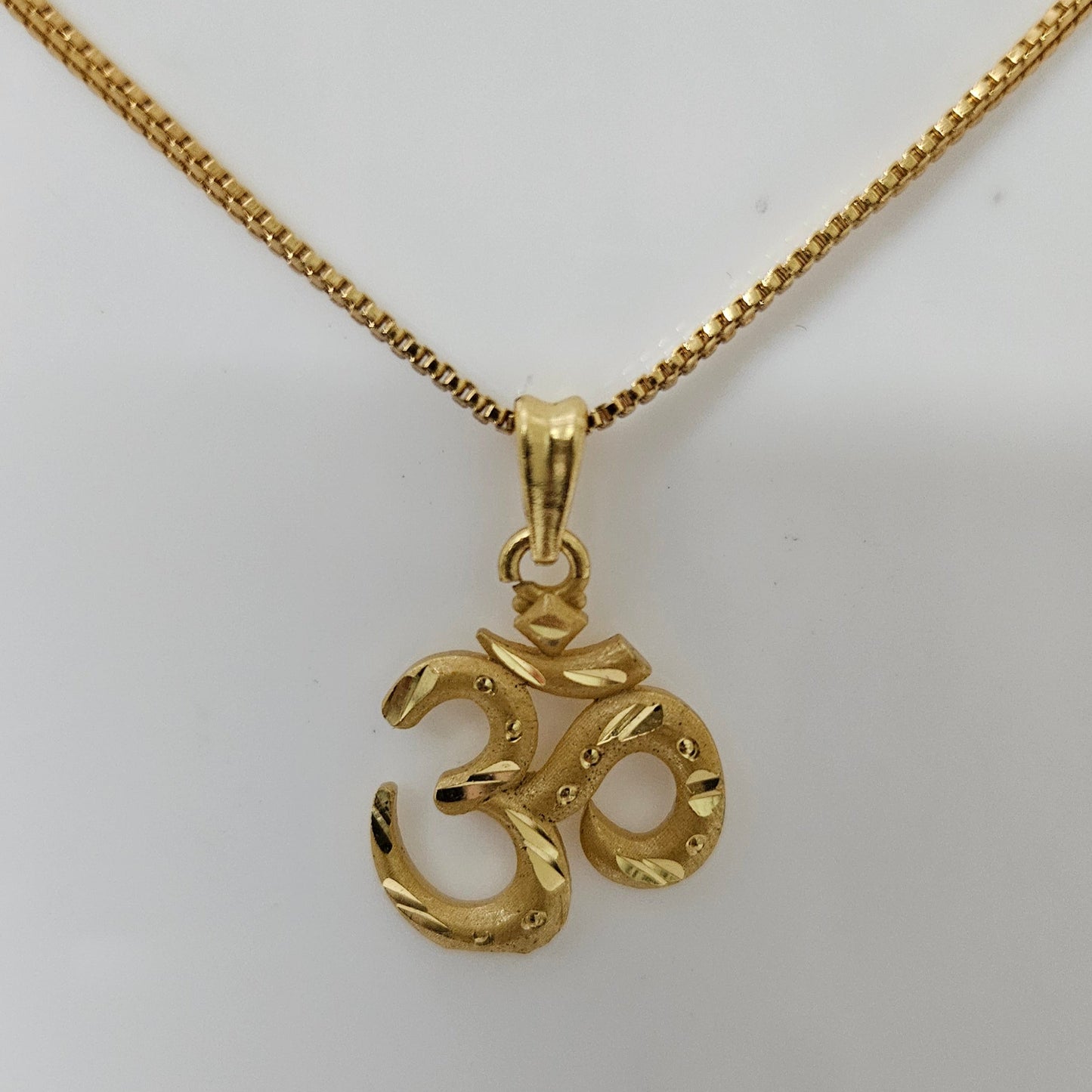Omkara- Micro Gold Plated OM Chain Pendant