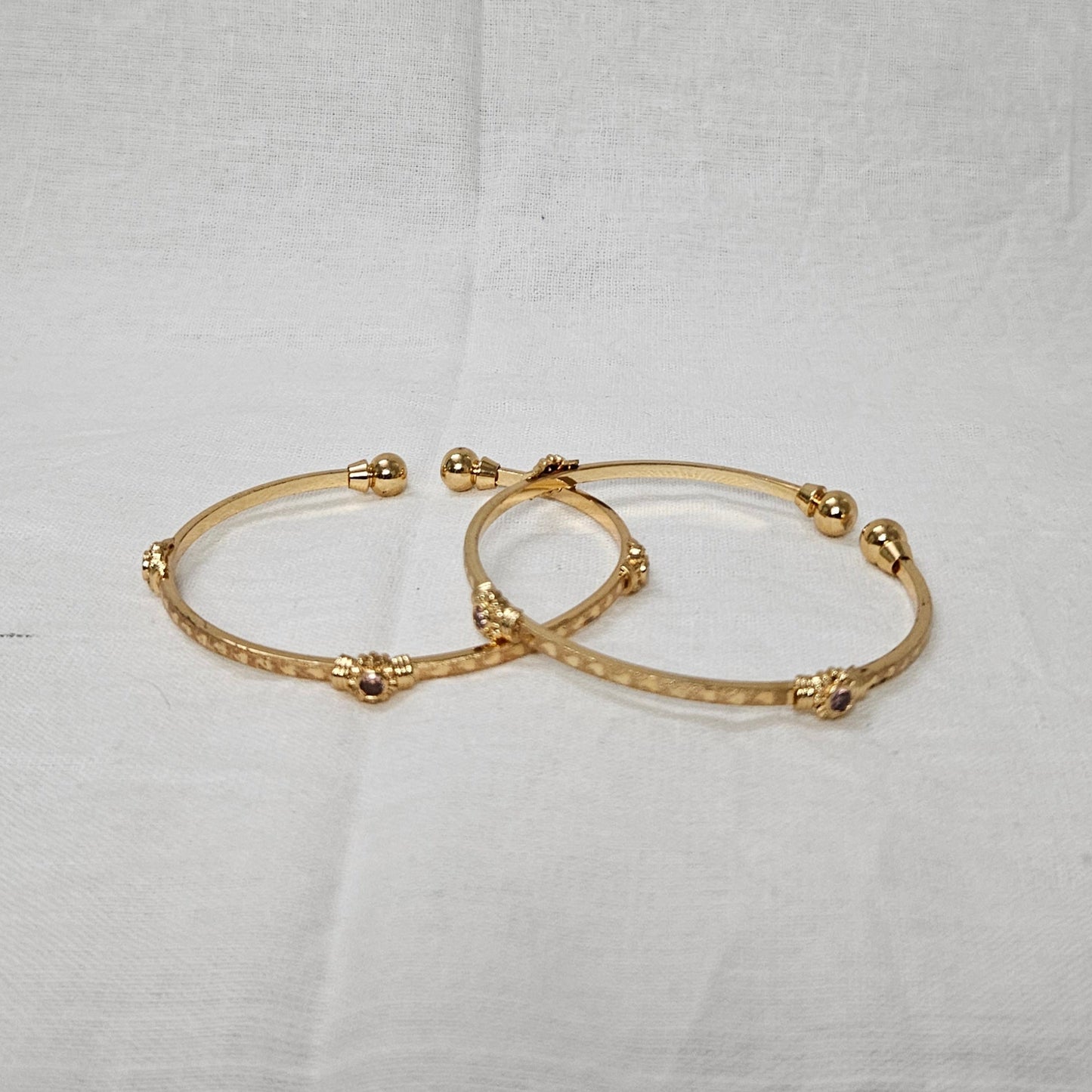 EverPair- Micro Gold Plated Kada Pair| Bracelet for Girls & Women (Adjustable)
