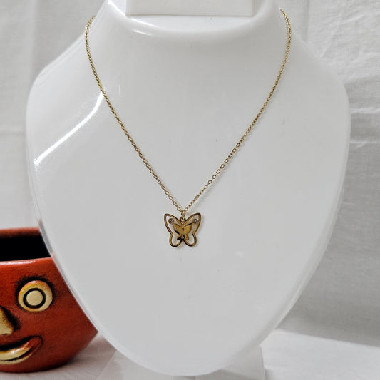 Sunora– Anti-Tarnish Golden Butterfly Pendant