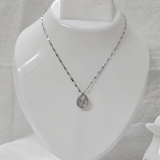 Dewora – Anti-Tarnish Silver Drop Pendant