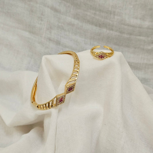 Aurea Duo - Bracelet & Ring Duo for Girls & Women