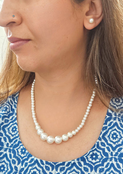 Opula- Pearl Necklace Set for Girls & Women