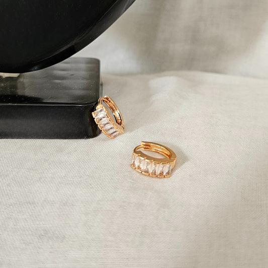 Zenvia- Rose Gold Hoops Earrings for Girls & Women