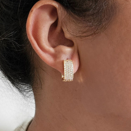 Crystira- Rose Gold Hoops Earrings for Girls & Women