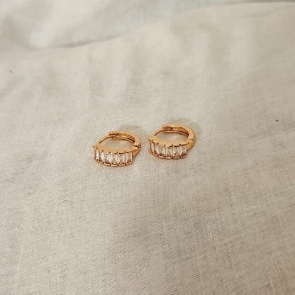 Zenvia- Rose Gold Hoops Earrings for Girls & Women