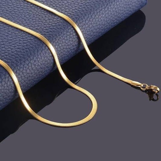 Thyra- Anti-Tarnish Golden Snake Chain (Unisex)