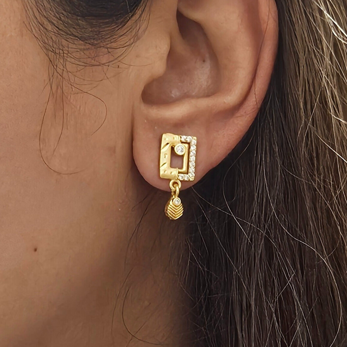 Zyra- Micro Gold Plated AD Studded Earrings for Girls & Women
