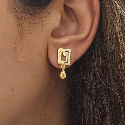 Zyra- Micro Gold Plated AD Studded Earrings for Girls & Women