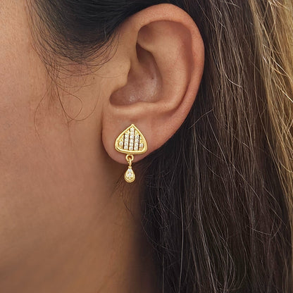 Evale- Micro Gold Plated AD Studded Earrings for Girls & Women