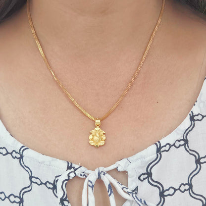 Divine Ganesha- Micro Gold Plated Ganesha Chain Pendant (Unisex)