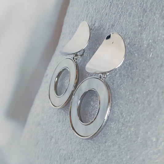 Iris : Korean Circular drop Earrings for Women