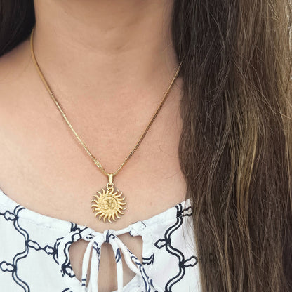 Divine Om- Micro Gold Plated Chain Pendant (Unisex)