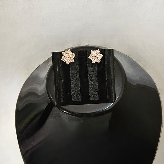 Florira- Rose Gold Studs Earrings for Girls & Women